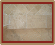 This Travertine Curb in a shower Cracked and was allowing moisture under the stone.