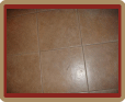Bathroom tile floor, cleaned and sealed.